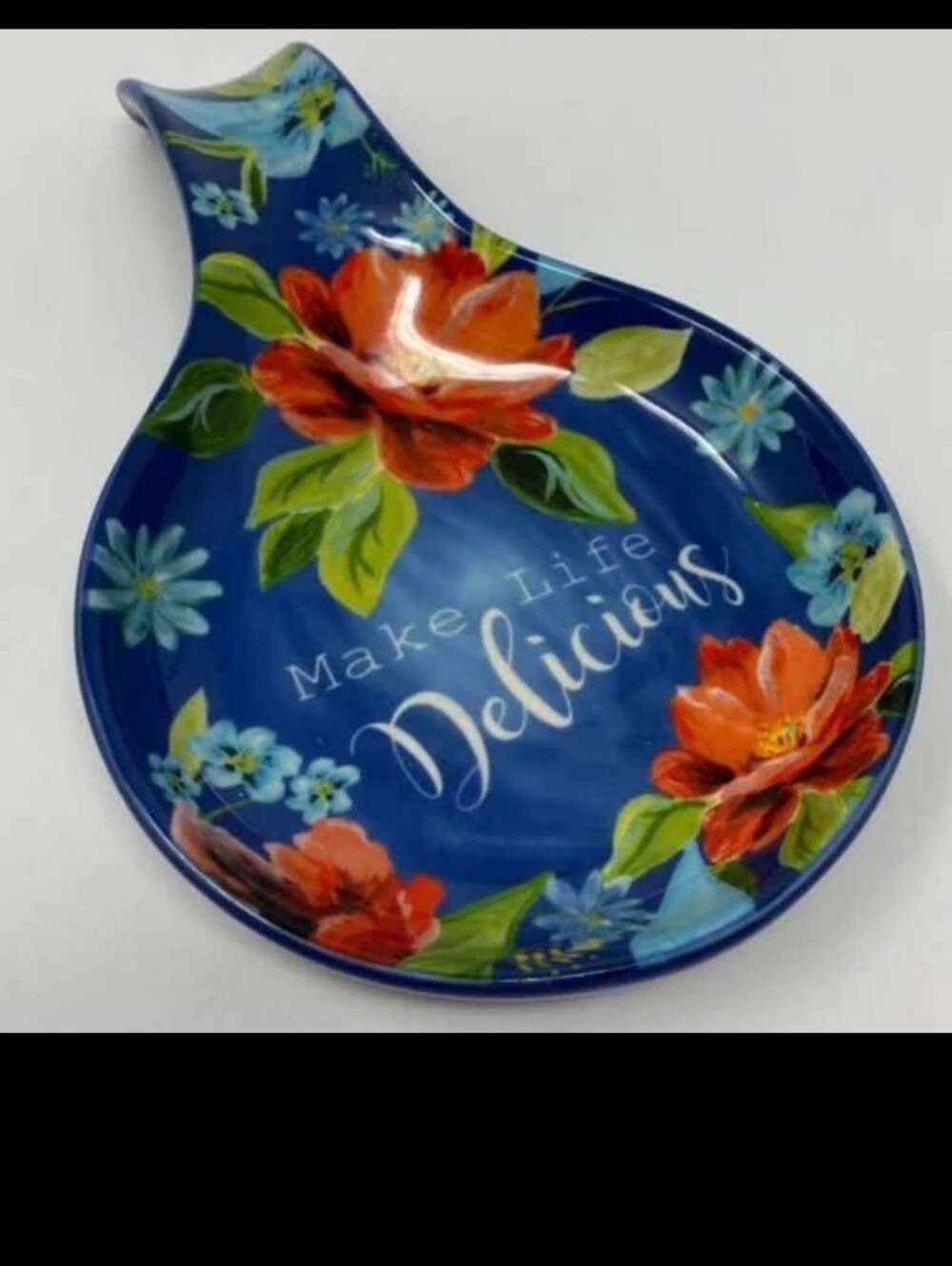 Pioneer Woman Spring Bouquet Large Spoon Rest approx 9x6
